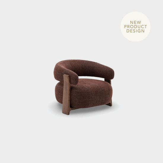 Granite Armchair - Walnut Stain + Brown