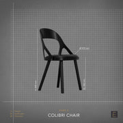 Colibri Dining Chair - Oak + Black