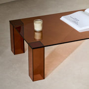 Adularia Coffee Table - Amber + Glass