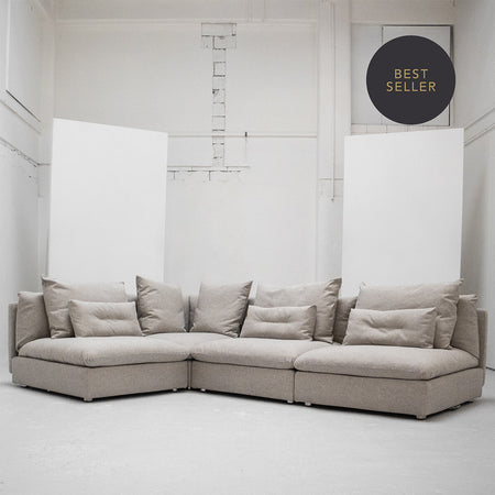 Boulevard Modular Sofa / Ottoman + Sandstone