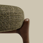 Granite Barstool - Olive + Walnut Stain