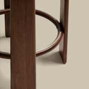 Granite Barstool - Olive + Walnut Stain