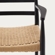 Analy Dining Chair - With Arms / Black + Cord