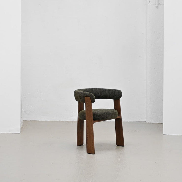 Granite Dining Chair - Olive + Walnut Stain