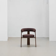 Granite Dining Chair - Brown + Walnut Stain