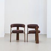 Granite Dining Chair - Brown + Walnut Stain