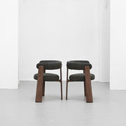 Granite Dining Chair - Olive + Walnut Stain