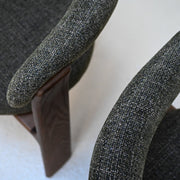 Granite Dining Chair - Olive + Walnut Stain