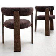 Granite Dining Chair - Brown + Walnut Stain