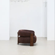Granite Armchair - Walnut Stain + Brown