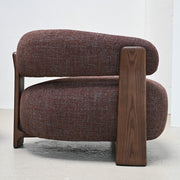 Granite Armchair - Walnut Stain + Brown