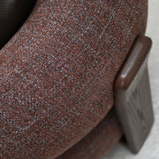 Granite Armchair - Walnut Stain + Brown