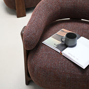 Granite Armchair - Walnut Stain + Brown