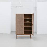 Racquet Vitrine - Oak + Rattan