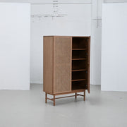 Racquet Vitrine - Oak + Rattan