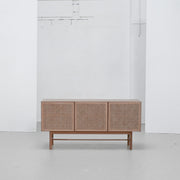 Racquet Sideboard - Oak + Rattan