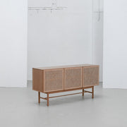 Racquet Sideboard - Oak + Rattan