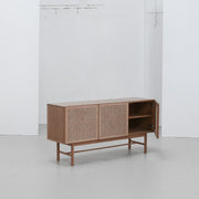 Racquet Sideboard - Oak + Rattan
