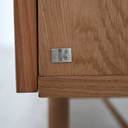 Racquet Vitrine - Oak + Rattan