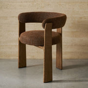 Granite Dining Chair - Brown + Walnut Stain