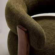 Granite Armchair - Olive + Walnut Stain