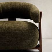 Granite Armchair - Olive + Walnut Stain