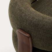 Granite Armchair - Olive + Walnut Stain