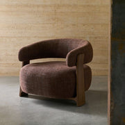 Granite Armchair - Walnut Stain + Brown