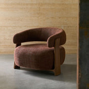 Granite Armchair - Walnut Stain + Brown