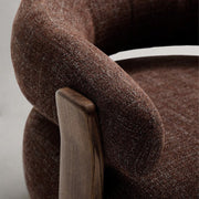 Granite Armchair - Walnut Stain + Brown