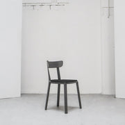 Cadrea Padded Dining Chair - Ironsand + Black
