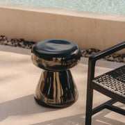 Manya Side Table - Black + Cement