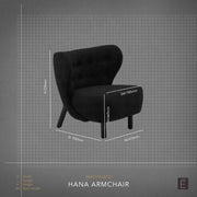 Hana Armchair - Ivory + Walnut
