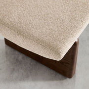 Topaz Bench Seat - Beige + Walnut Stain