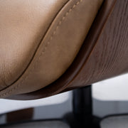 Blake Armchair / Footstool - Camel + Leather