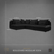 Boulevard Modular Sofa / Ottoman + Sandstone