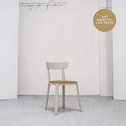 Cadrea Padded Dining Chair - Stone + Cognac