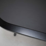 Racquet Dining Table - Black + Linoleum