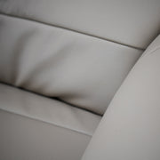 Blake Armchair / Footstool - Beige + Leather