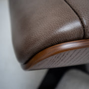 Blake Armchair / Footstool - Coffee + Leather
