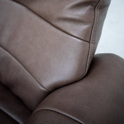 Blake Armchair / Footstool - Coffee + Leather