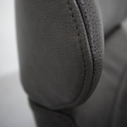 Blake Armchair / Footstool - Steel + Leather