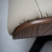 Blake Armchair / Footstool - Stone + Leather