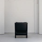 Simon Armchair - Black / Black + Leather