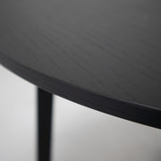 Teri Side Table Round - Med / Black + Oak