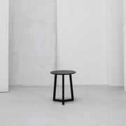 Teri Side Table Round - Small / Black + Oak