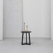 Teri Side Table Round - Small / Black + Oak