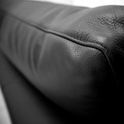 Cresent 3 Seater Sofa - Black + Leather