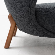 Hana Armchair - Charcoal + Walnut