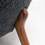 Hana Armchair - Charcoal + Walnut